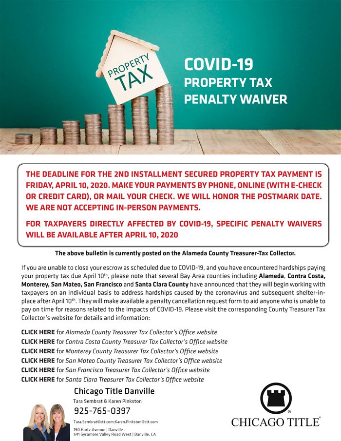 Covid-19 Property Tax Penalty