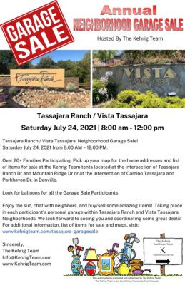 Tassajara Ranch - Vista Tassajara Danville CA Garage Sale