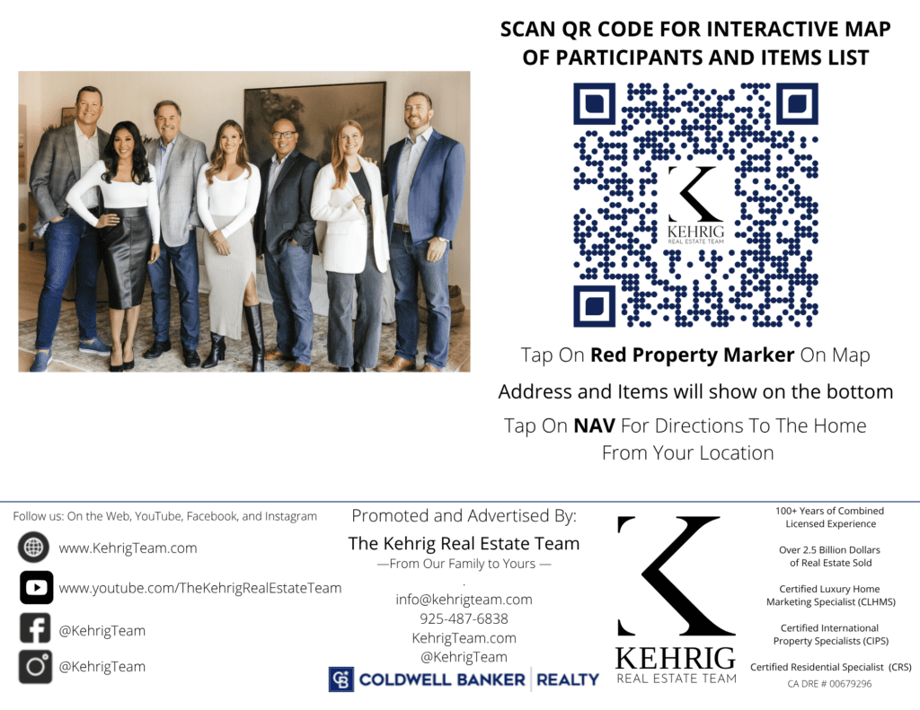 Wood Ranch Meridian Hills Neighborhood Garage Sale Danville CA Kehrig Team - QR Code